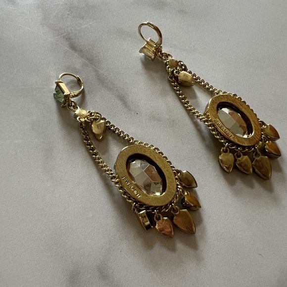 Jewelmint Womens Green Gold Chandelier Earrings Welcome to the Jungle Dangle - Picture 4 of 4